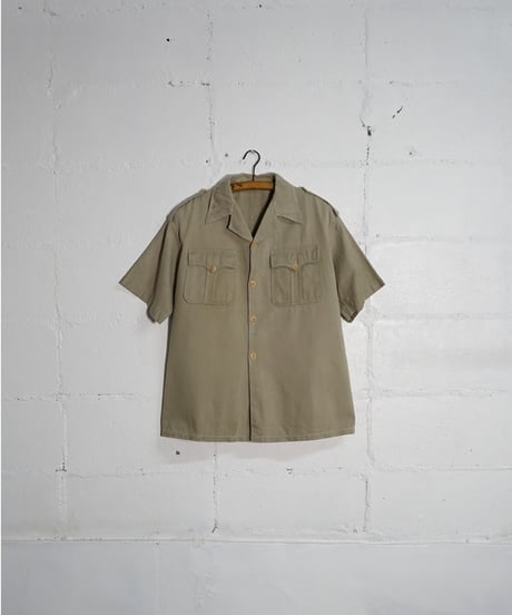 1950s French cotton satin safari shirt