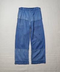 1950s French light moleskin work pants
