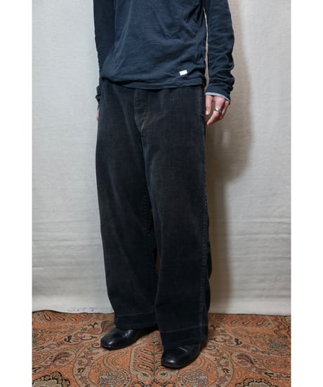 ~1940s French black corduroy work pants