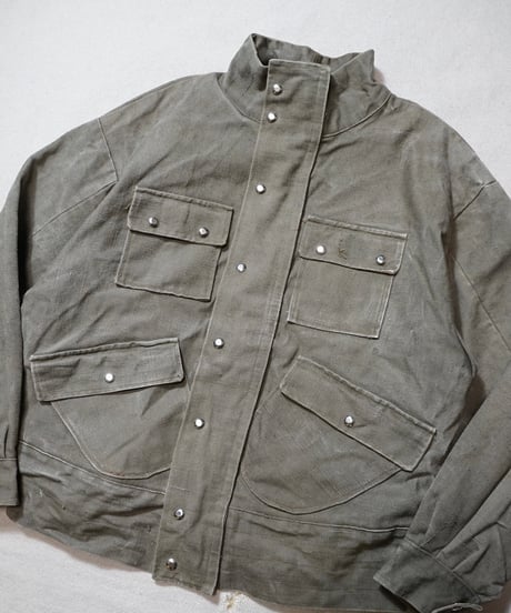 1980s Czechoslovakia cotton canvas military style jacket