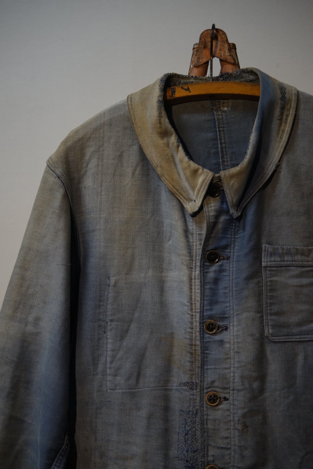 1930s~40s French blue moleskin jacket | lozu vi