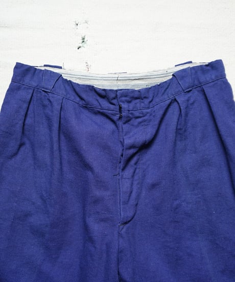 1940s French work indigo métis shorts