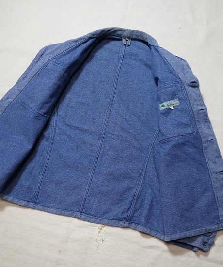 1950s Switzerland blue chambray work jacket