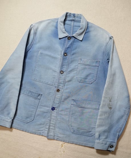 1950~60s French light moleskin work jacket “VULCAIN”