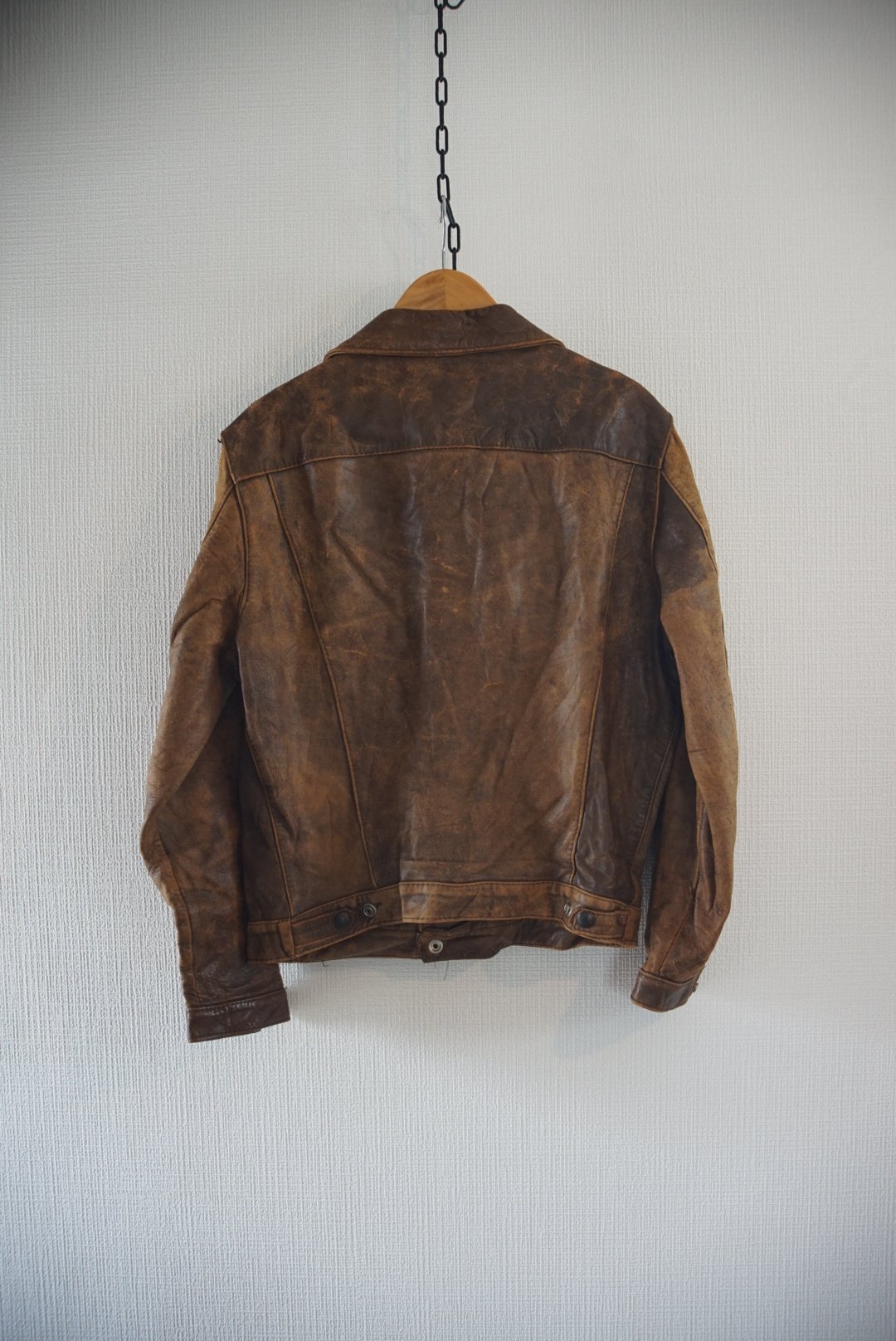 LEVI'S Short horn 3rd ボアジャケット BIG E 50s 1950s Levi's big E short horn leather jacket 3r