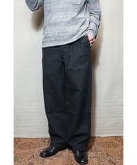 1940s French dark navy wool work pants