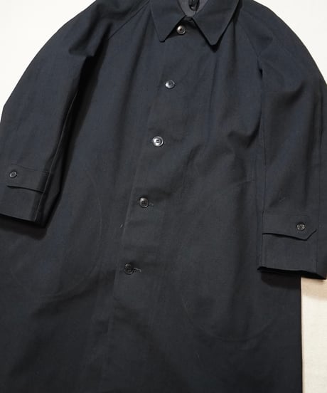 1950s French black rubberized raincoat