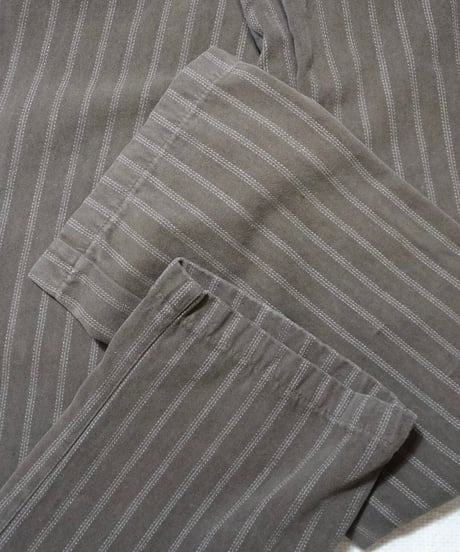 1960~70s Italian brown peach skin stripe pants