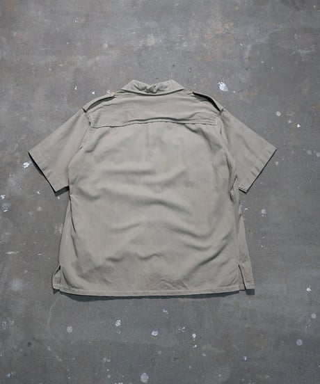 1950s French cotton satin safari shirt