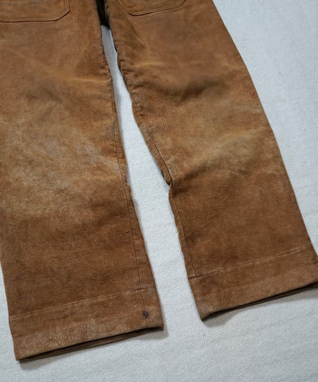 1970s French brown peach skin bush pants
