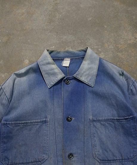 1960s German light cotton twill faded work jacket