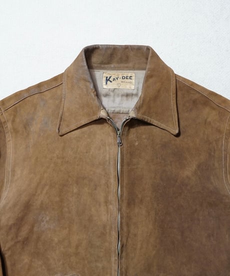 1950s UK suede leather sports jacket