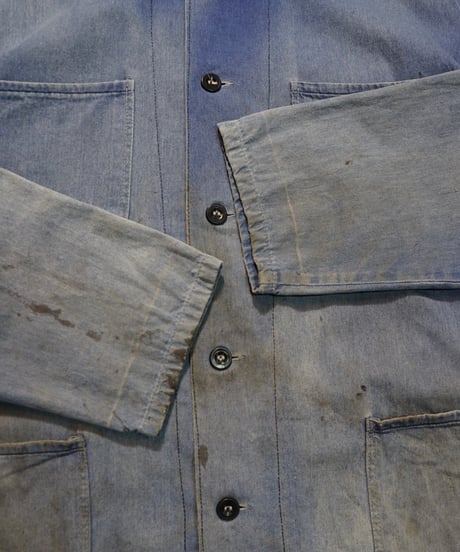 1960s German light cotton twill faded work jacket