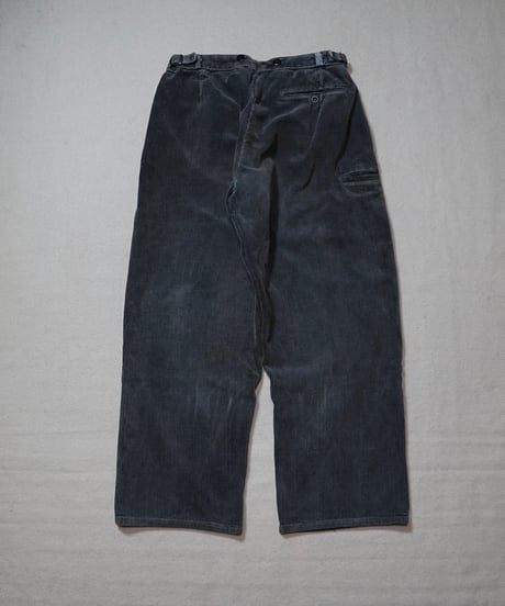 1950s German black corduroy work pants “2tuck”