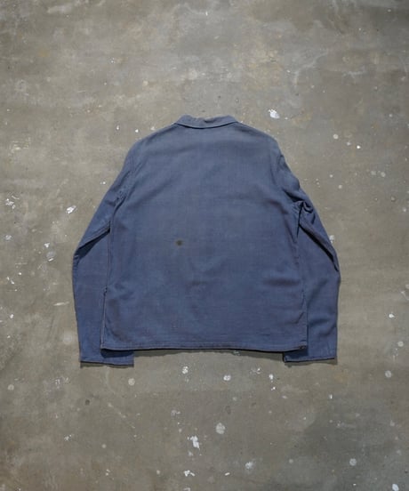 1960s East German blue gray cotton twill work jacket