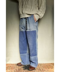 1940~50s French cotton twill blue work pants