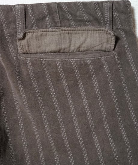 1960~70s Italian brown peach skin stripe pants
