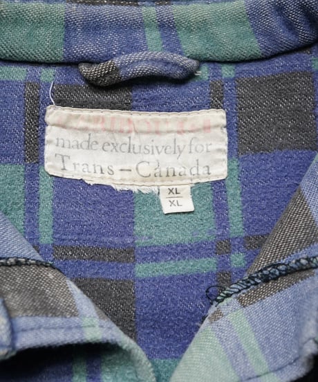 1960~70s Canadian heavy cotton flannel shirt
