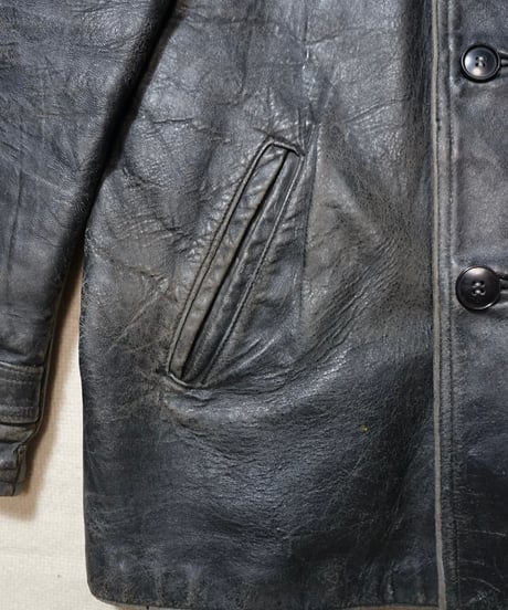 1960s French leather Corbusier jacket