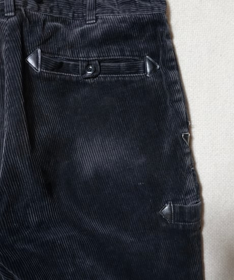 1960s German black corduroy logger work pants