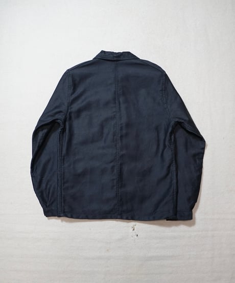 1960s French black moleskin work jacket