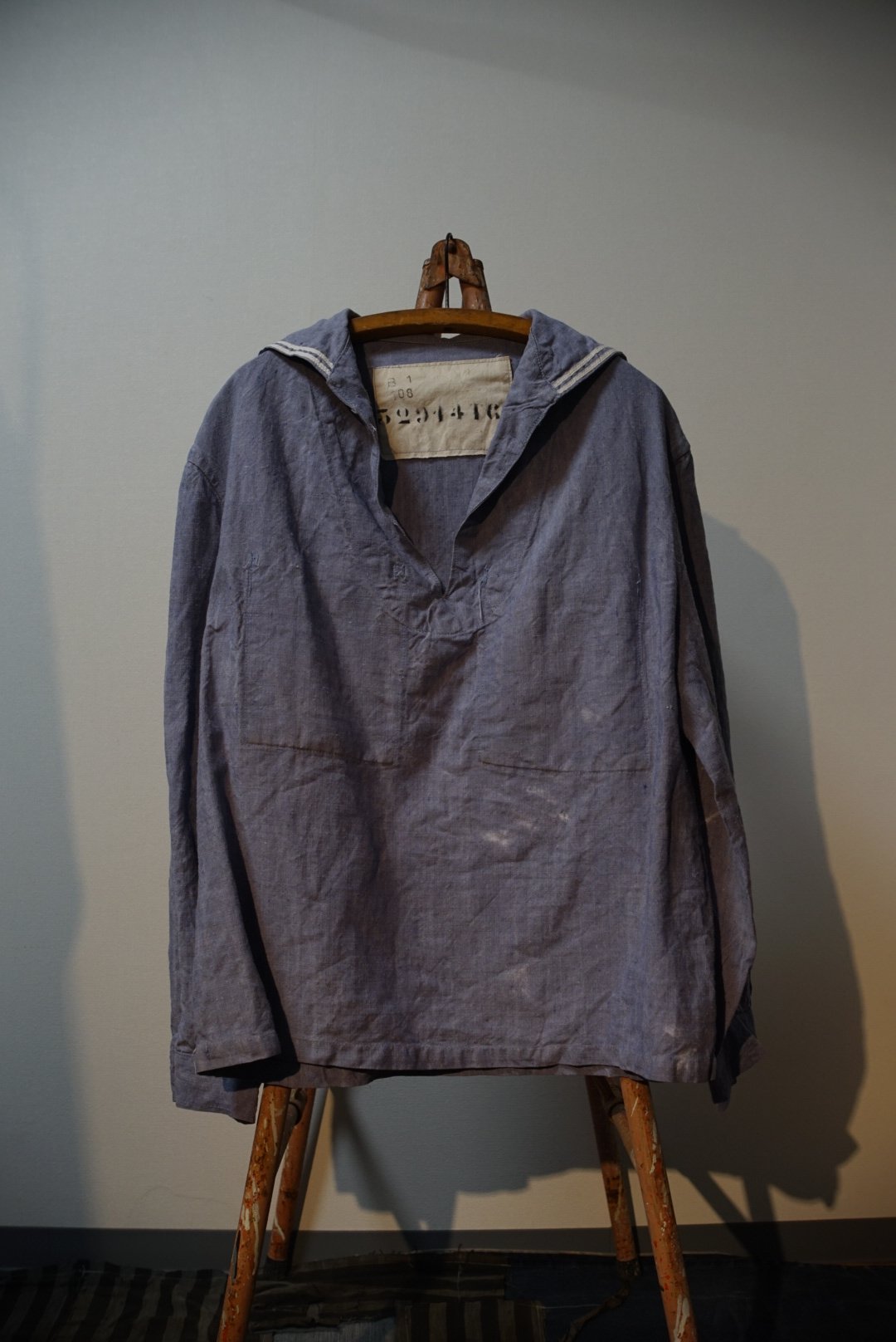 1960s French navy linen sailor shirt | lozu vin