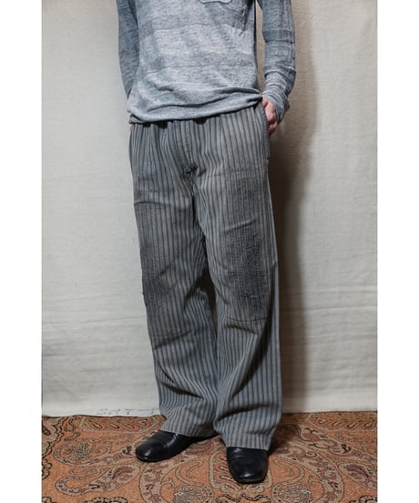 1940~50s French cotton stripe work pants
