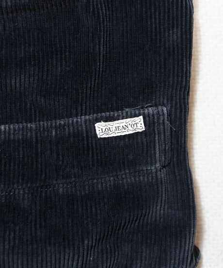 1940~50s French black corduroy famers work gilet