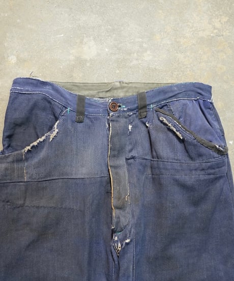1940~50s French denim work pants