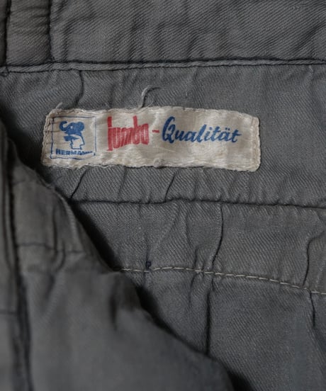 1950s German black corduroy work pants “2tuck”