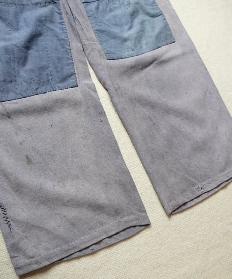 1940~50s French patchwork cotton work pants