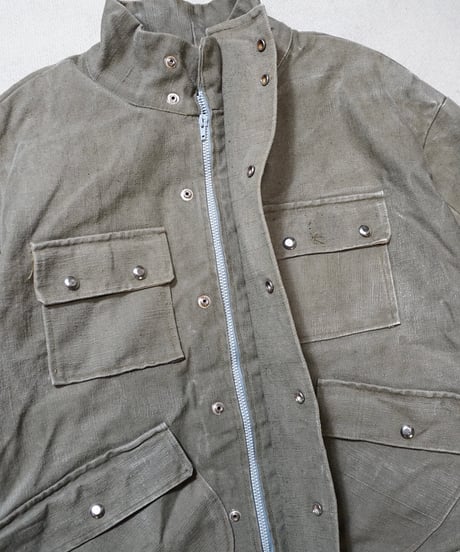 1980s Czechoslovakia cotton canvas military style jacket