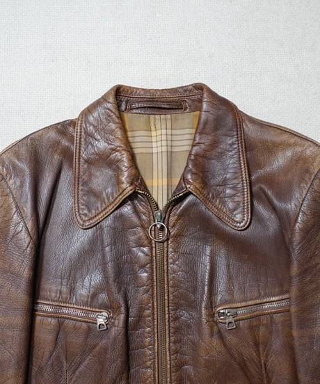 1940s German motorcycle leather jacket