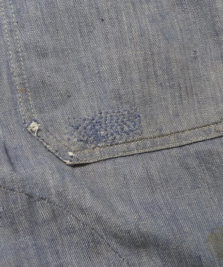 1940s French patchwork denim overall