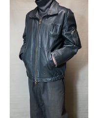 1980s French Air Force pilot leather jacket