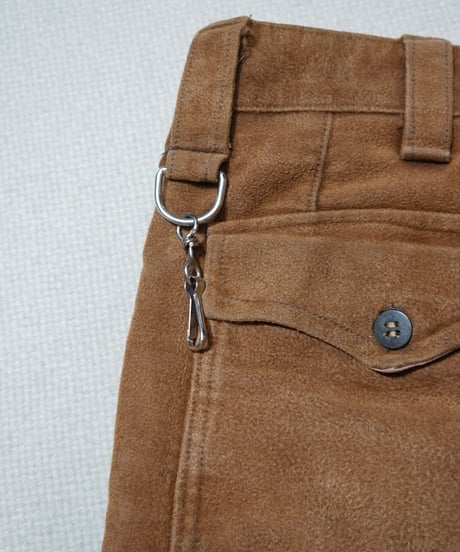 1970s French brown peach skin bush pants