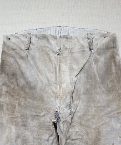 1940s French corduroy farmers work pants