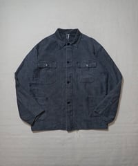 1960s German black elephantskin work jacket
