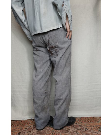 1950s French wool×silk farmers work slacks