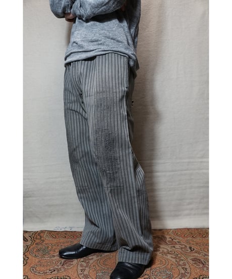 1940~50s French cotton stripe work pants