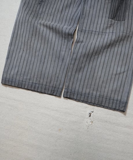 ~1940s French cotton stripe work pants