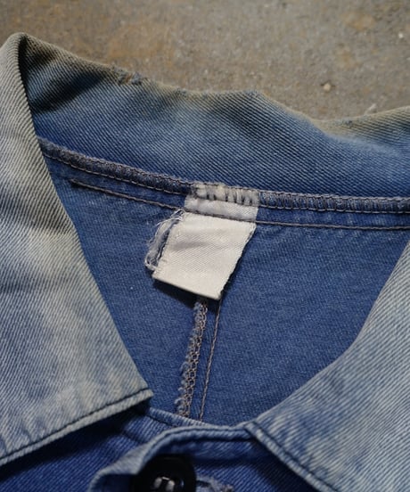 1960s German light cotton twill faded work jacket