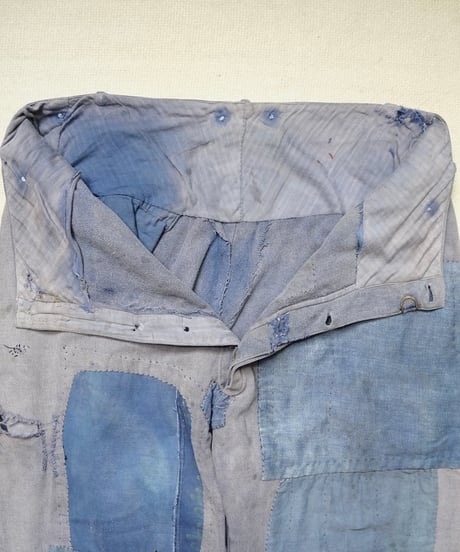 1940~50s French patchwork cotton work pants