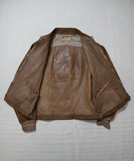 1950s UK suede leather sports jacket
