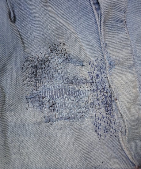 1960s French cotton twill boro work pants