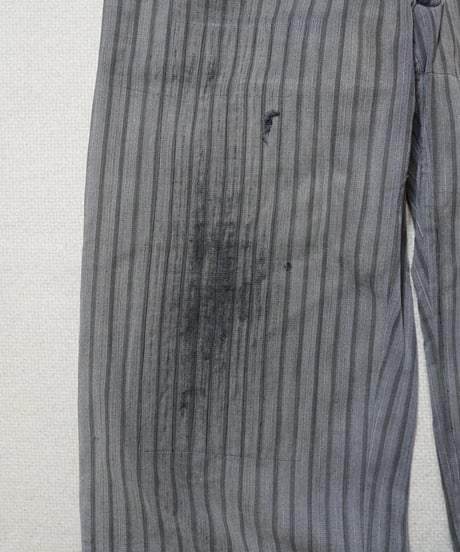~1940s French cotton stripe work pants