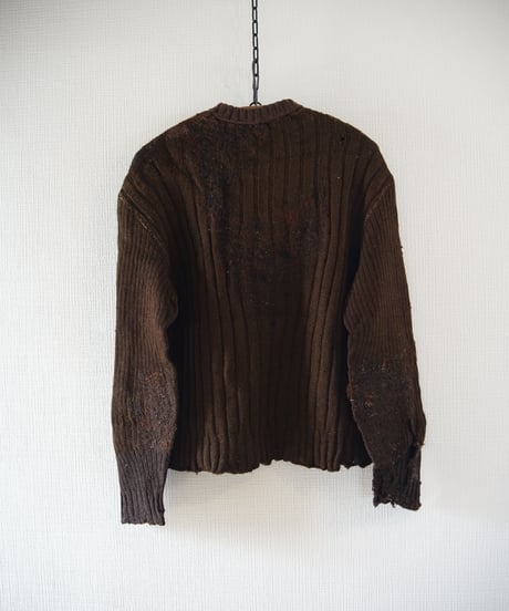 1930s German half zip knit sweater “crazy repair”