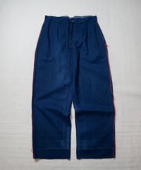 ~1940s French indigo cotton fireman work pants