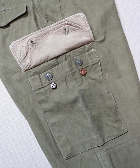 1940~50s French army M-47 cargo pants “early model”