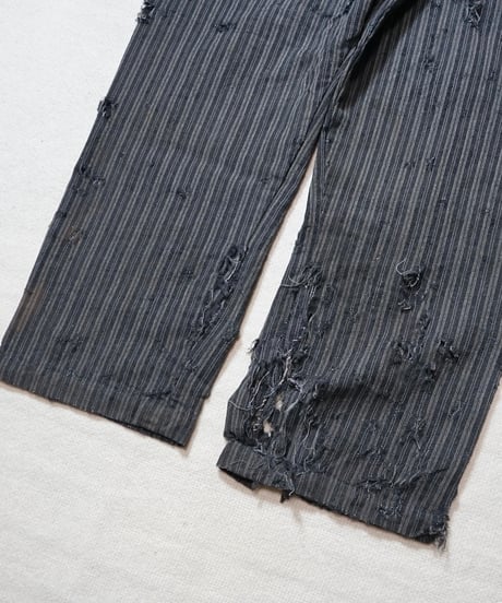 1950s French wool stripe slacks “boro boro”
